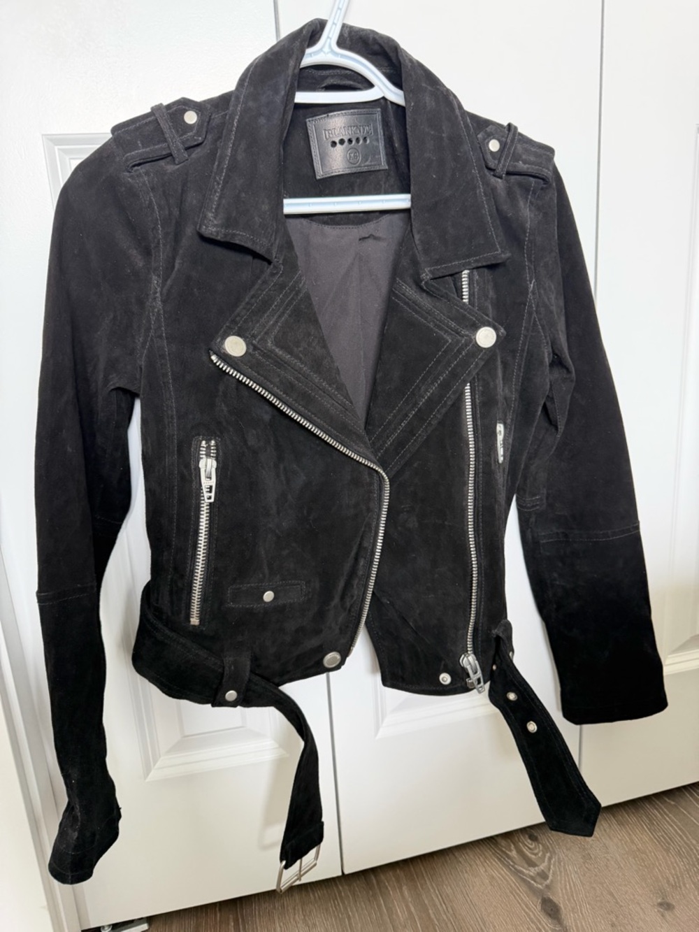 BLANK NYC Black Suede Moto Jacket